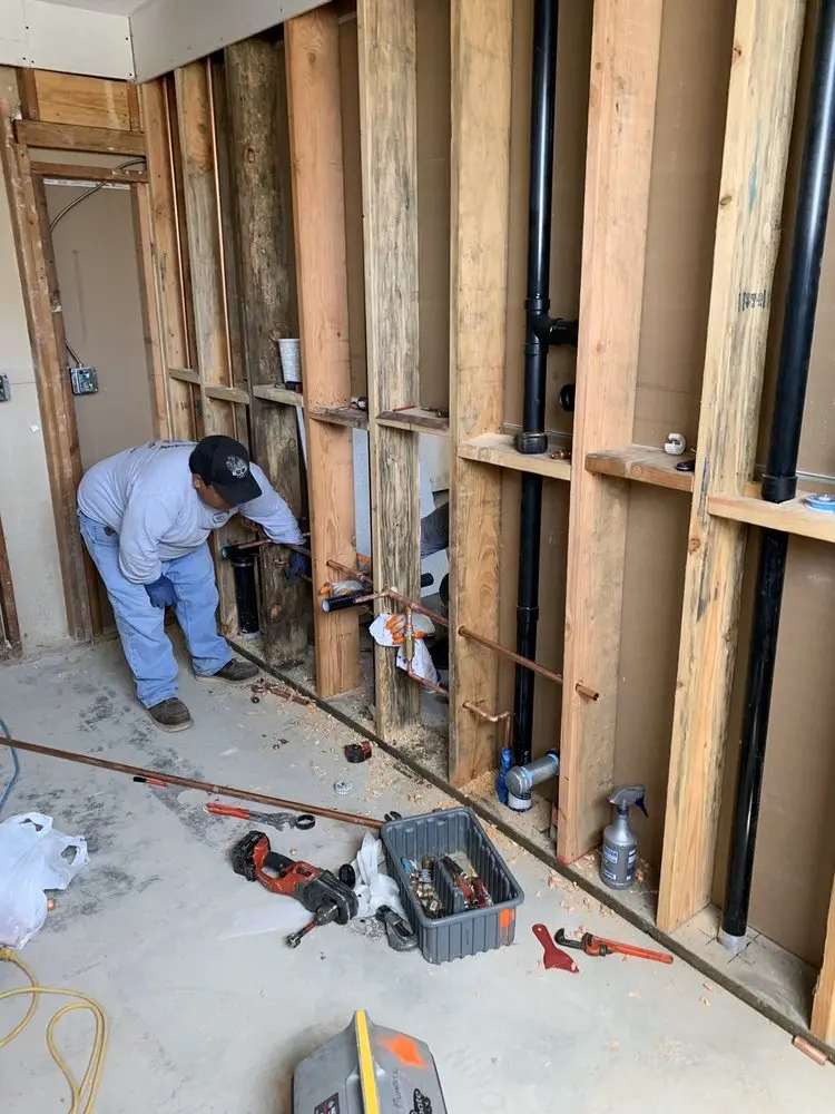 Commercial rough-in plumbing for Water Heater Replacement in Deerfield Center